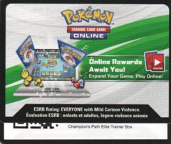 Champion's Path: Unused ELITE TRAINER BOX TCGO Code Card